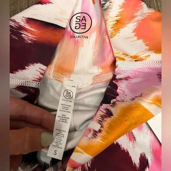 Sage Collective • 7/8 High Rise Multicolor Leggings - Picture 8 of 11